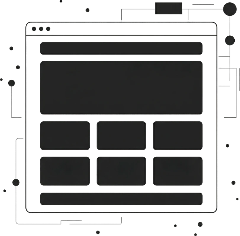 Illustrasjon av nettside-utvikling