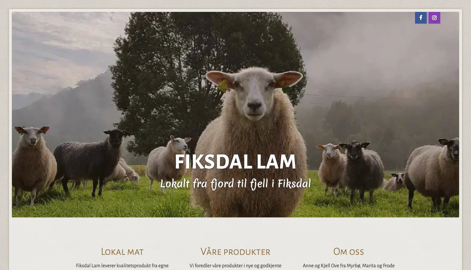 Fiksdal Lam nettside