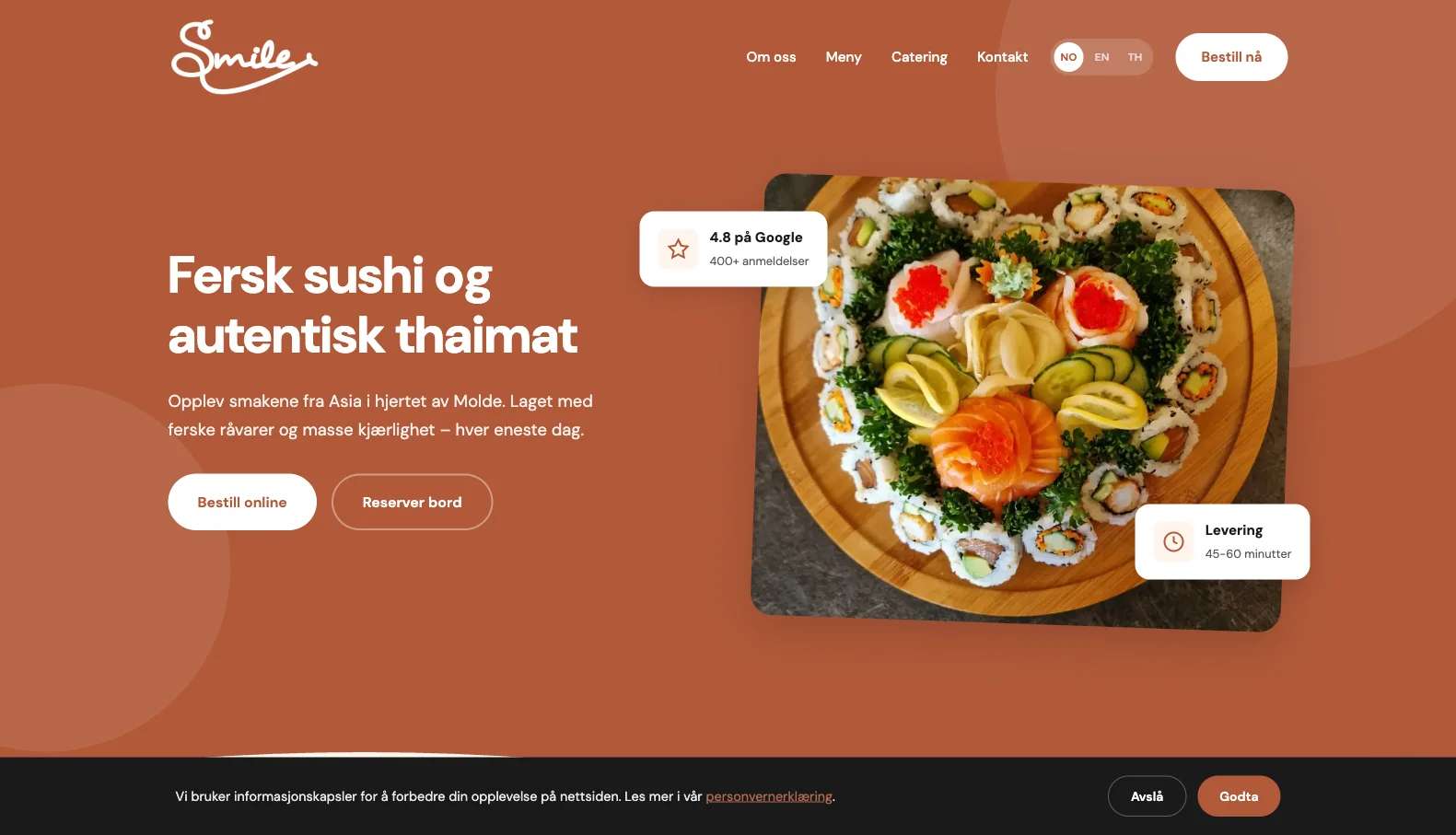 Smile Restaurant nettside