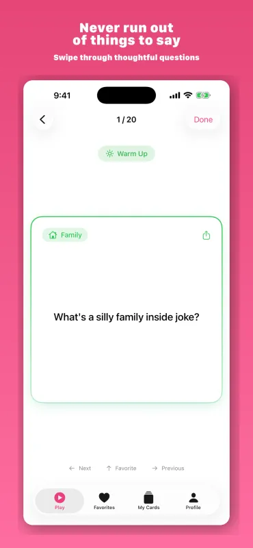 Kindling Cards — kort