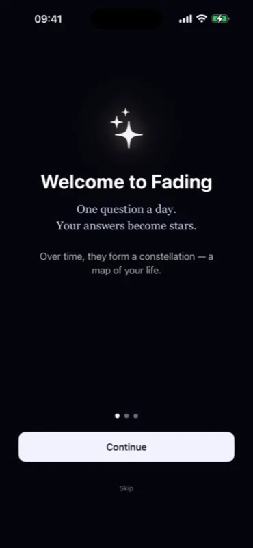 Fading — onboarding
